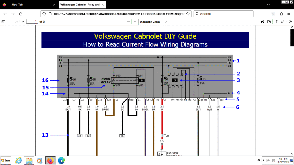sample current flow diagram